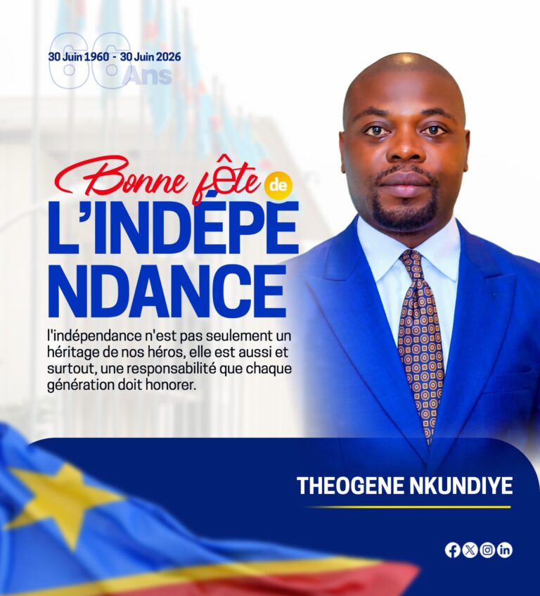 30 juin – RDC : Théogène Nkundiye appelle à la défense de l&rsquo;unité nationale et de la souveraineté de la République Démocratique du Congo